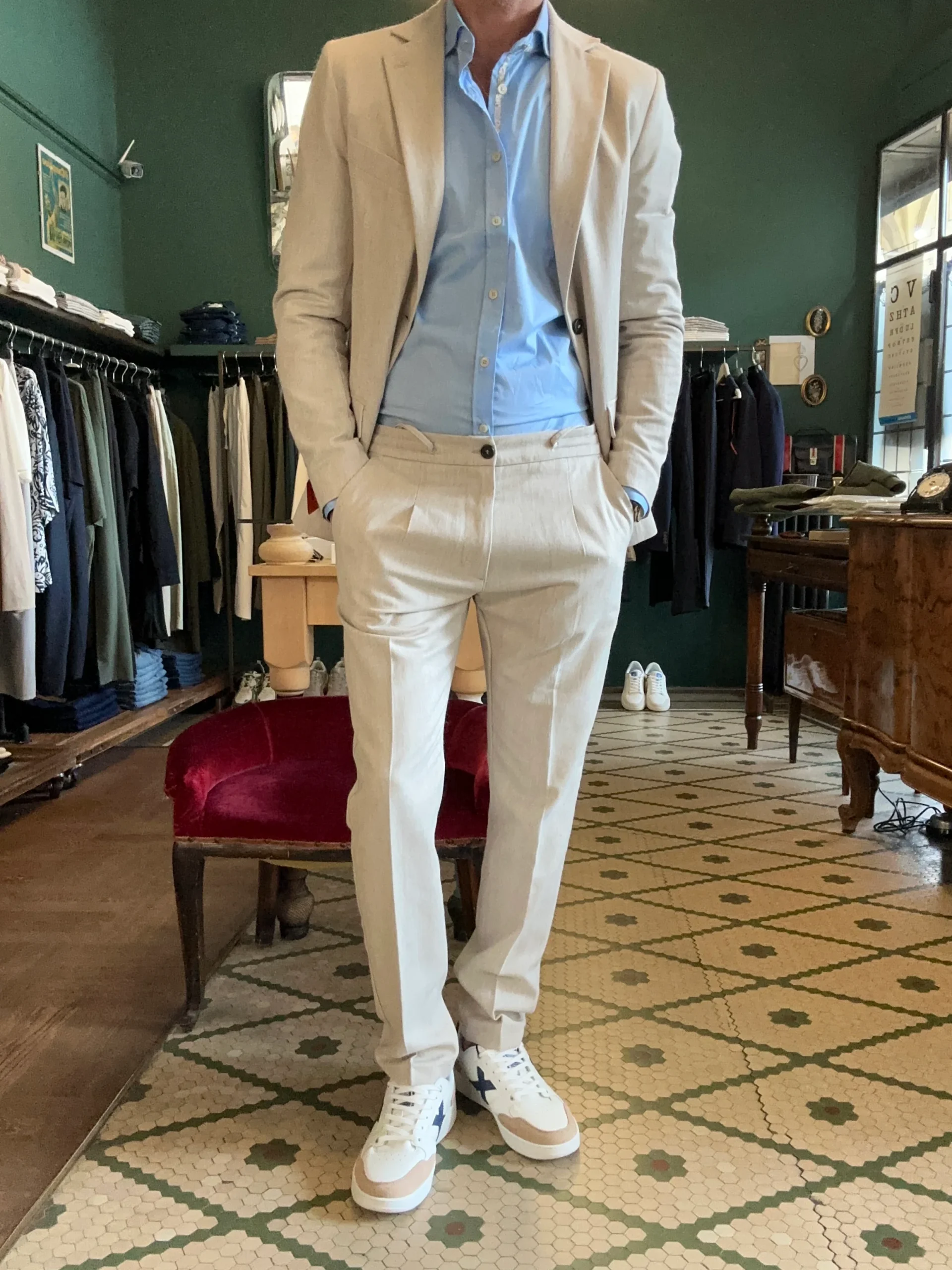 Pantalaccio tessuto spigato