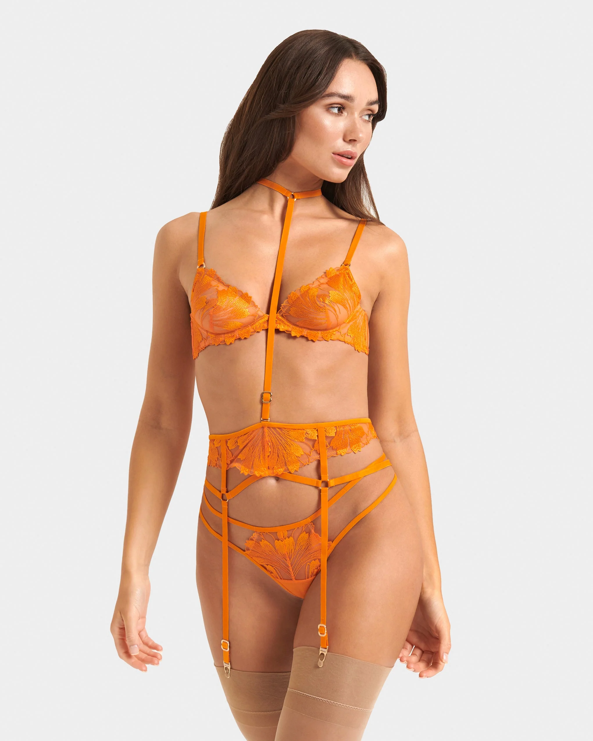 Colette Harness con Reggicalze Arancione - immagine 2