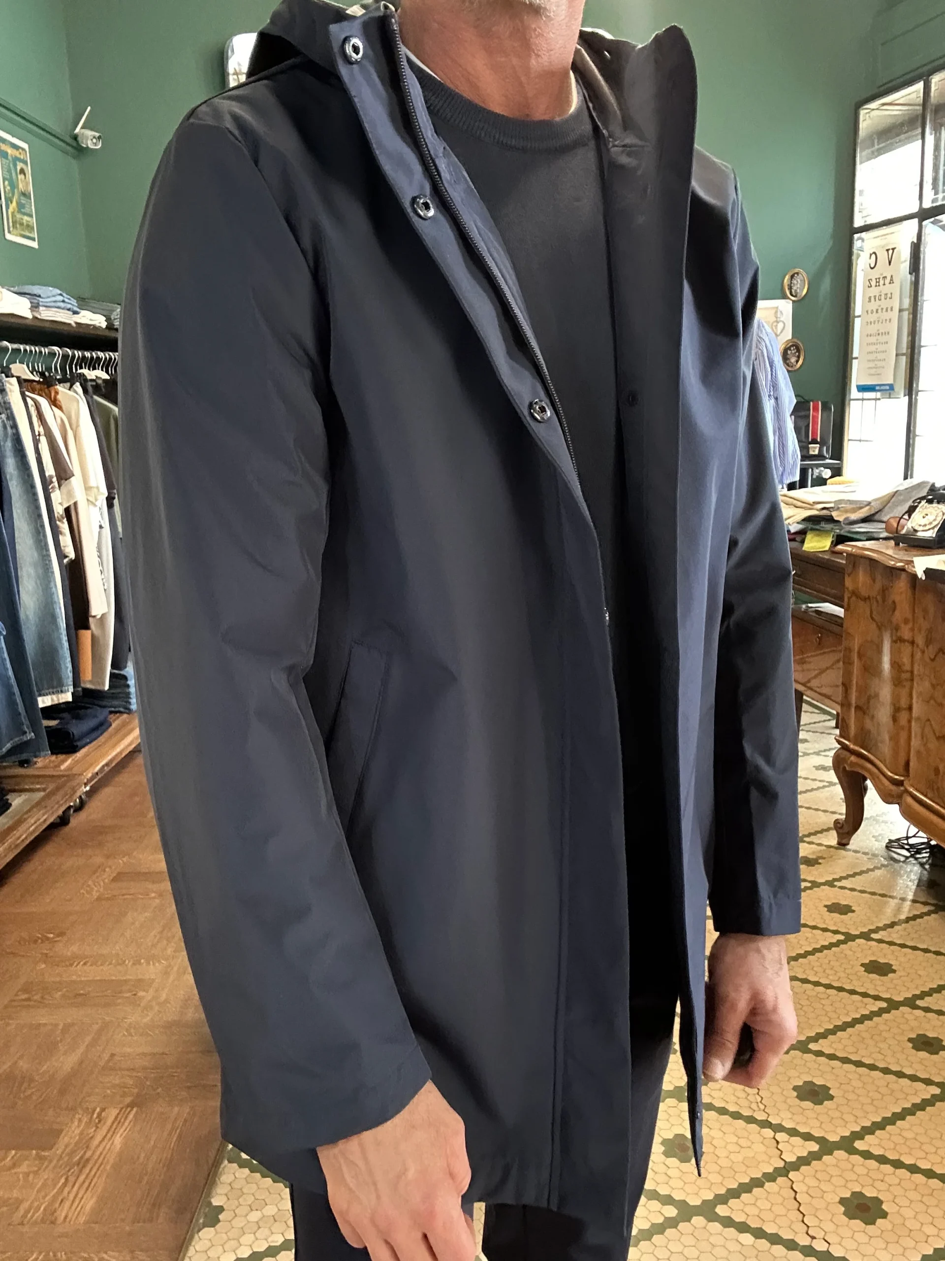 Parka impermeabile blu - immagine 4