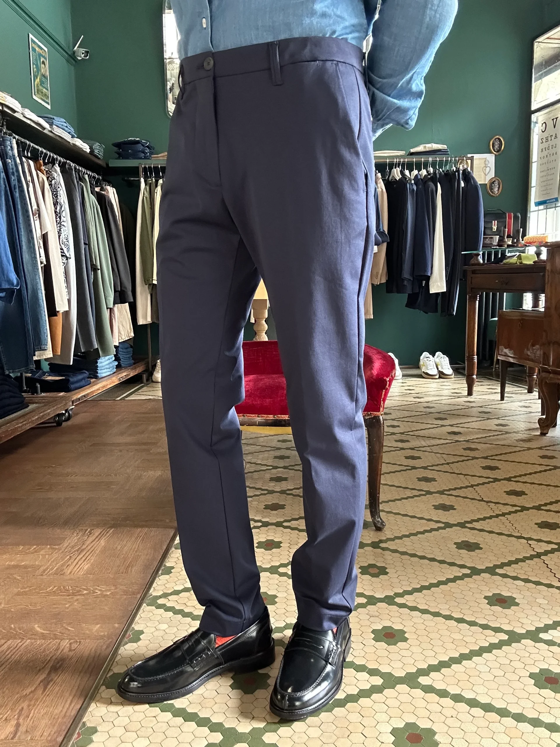 Pantalone Nesta in jearsey slim - immagine 4
