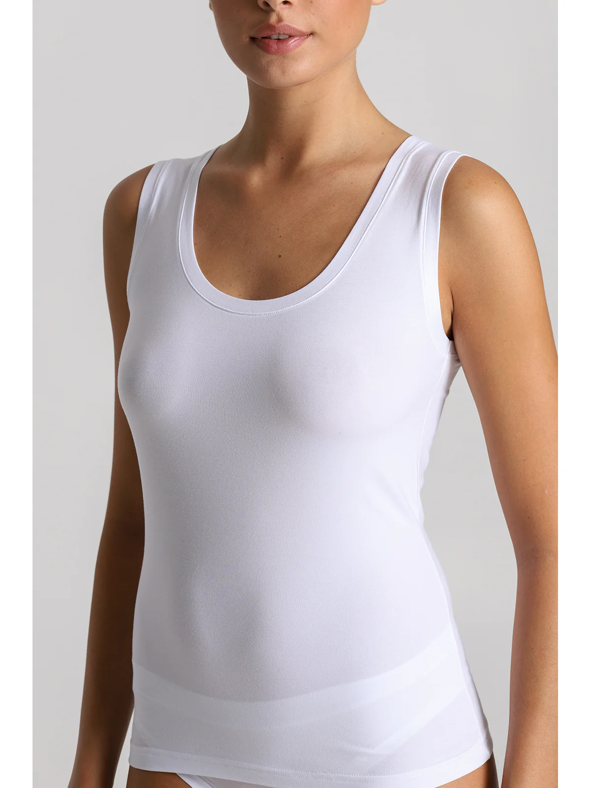 Canotta light spallina larga in cotone elasticizzato - immagine 3