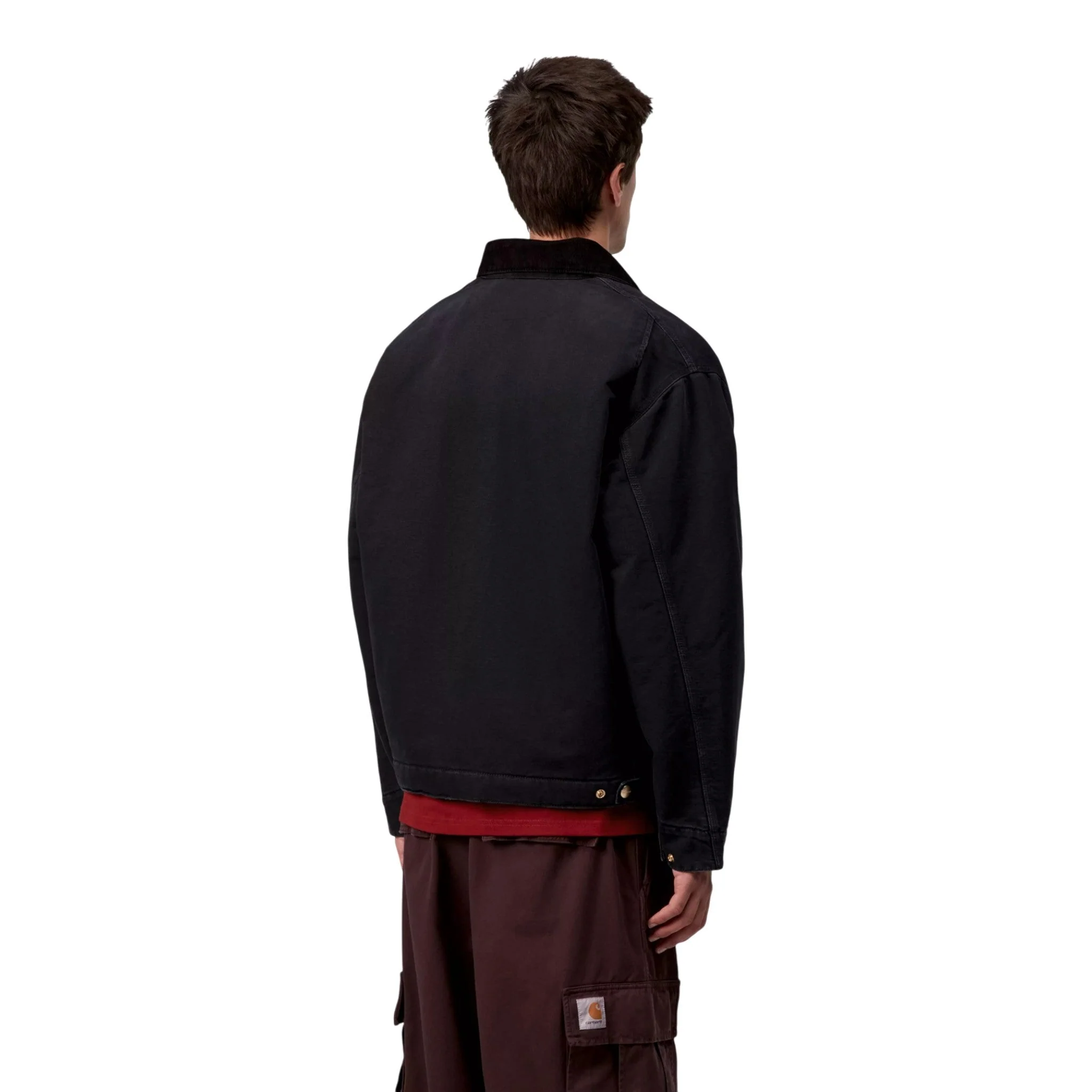 Giacca Carhartt Wip OG Detroit Jacket - Black / Black Stone Canvas - immagine 7