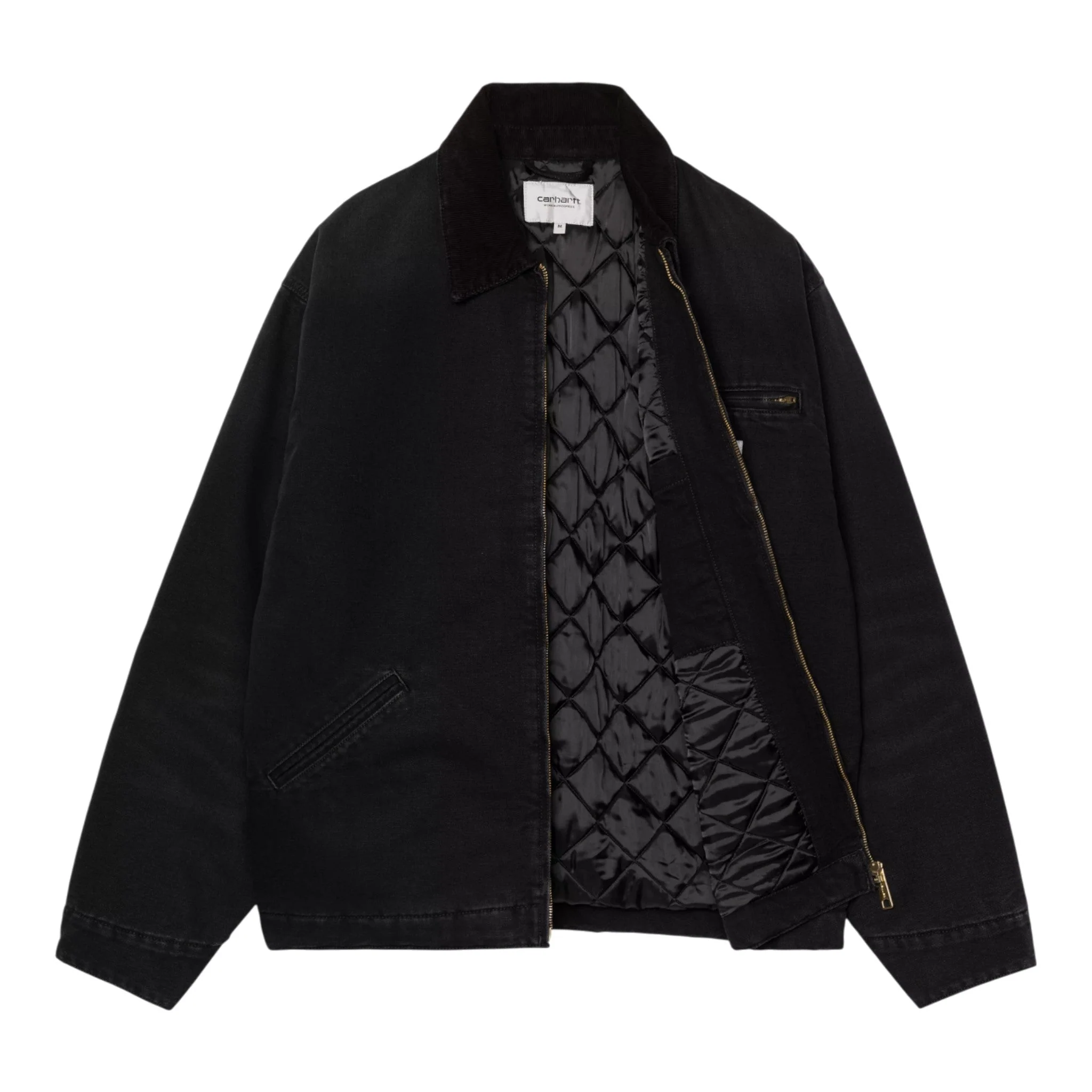 Giacca Carhartt Wip OG Detroit Jacket - Black / Black Stone Canvas - immagine 4