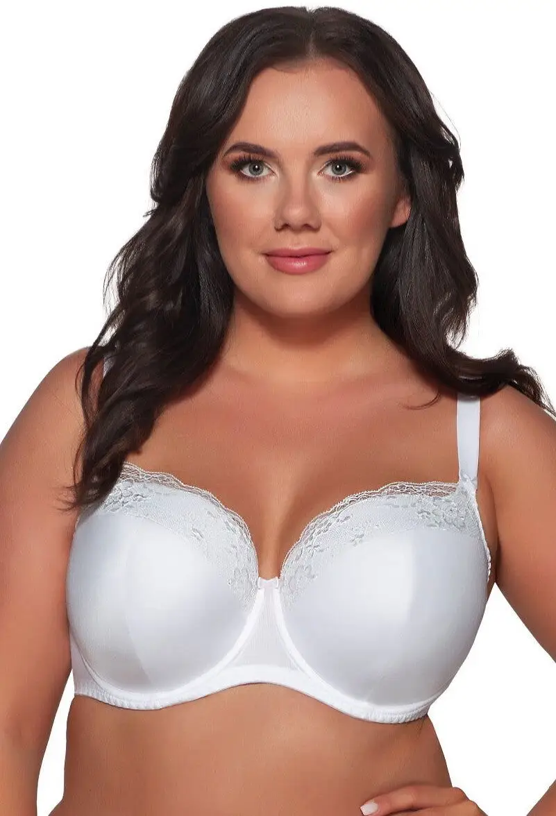 Reggiseno full cup in coppe differenziate - ODETTE Maxi - Bianco - 2112