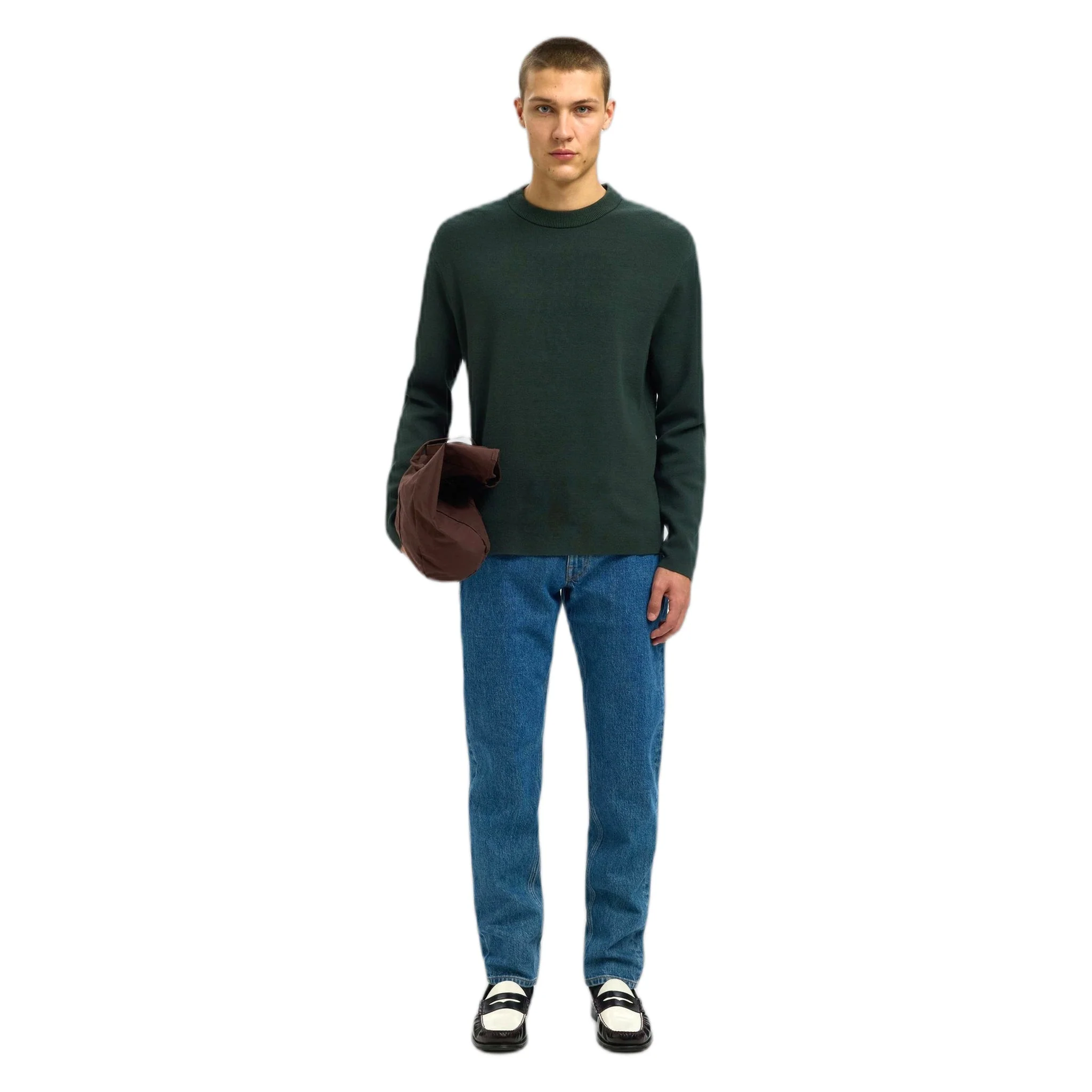Selected Homme Teller Relaxes Crew Neck - Deep Forest - immagine 4