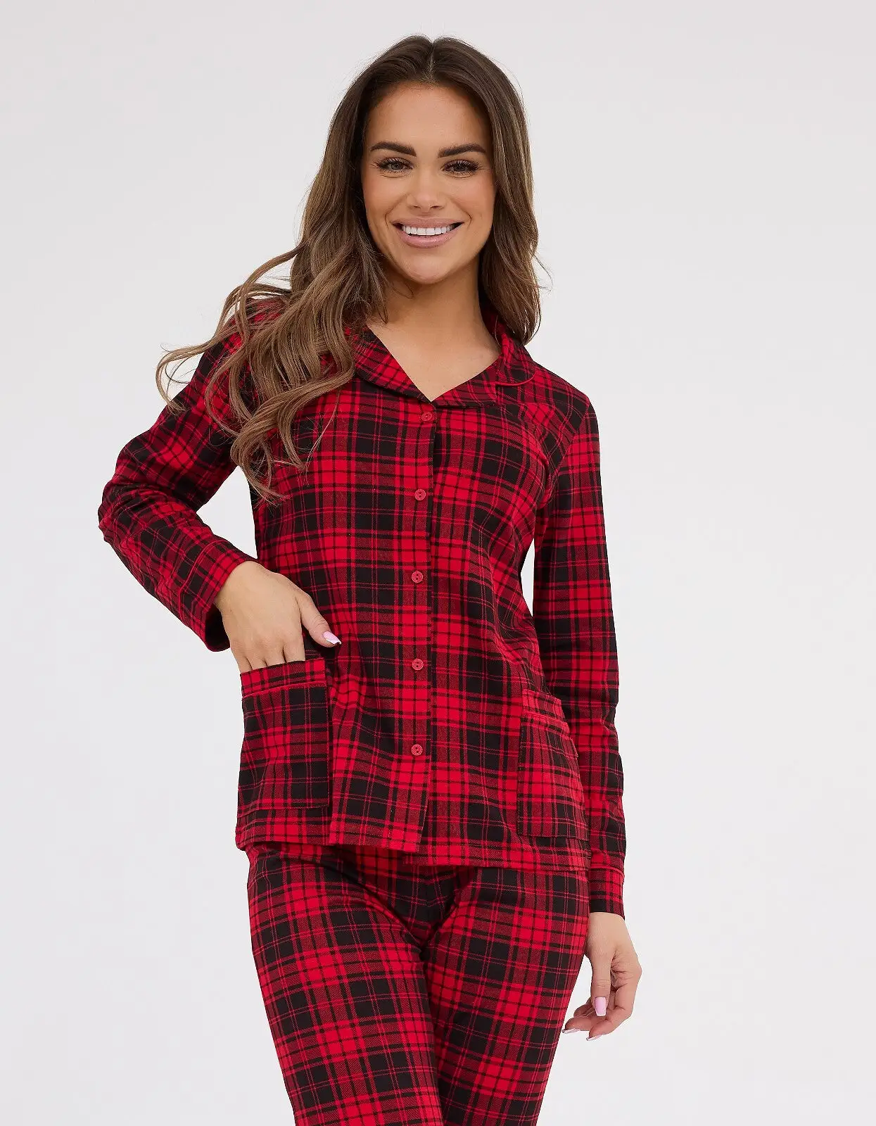 TRACY | Pigiama donna in cotone con stampa a quadri - 482/423 - immagine 3